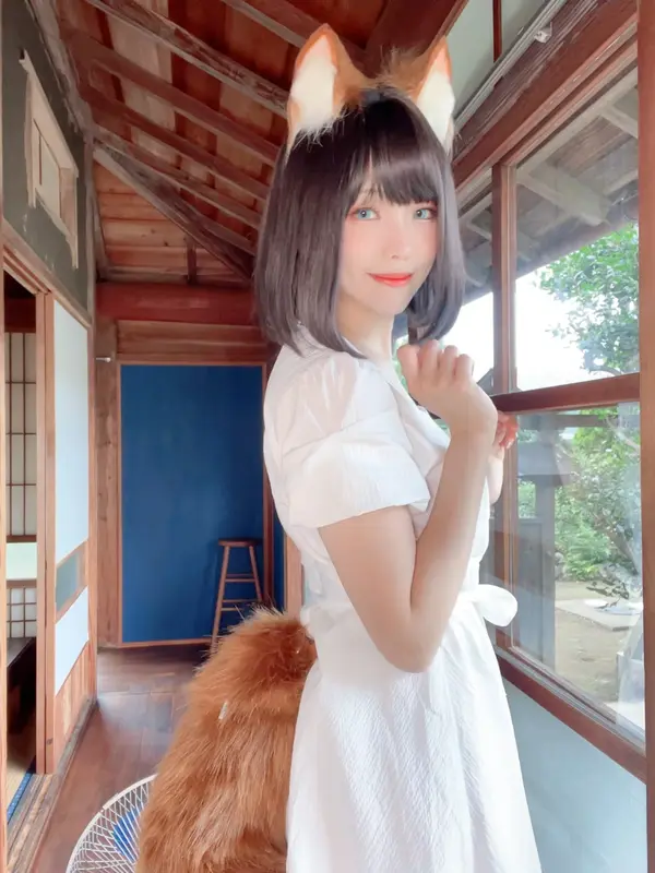 ElyEE子 - NO.116【寫真7月訂閱】B- Dongitsune ~White dress白洋裝狐少女 13