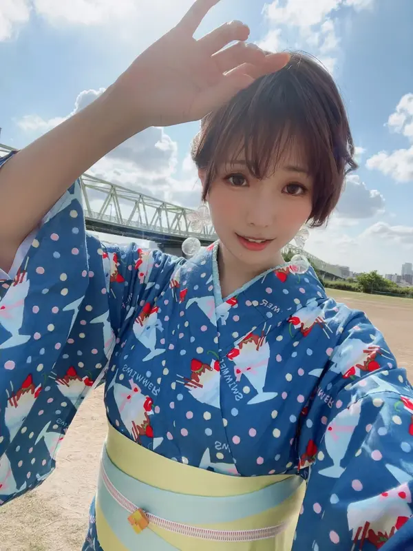 ElyEE子 - NO.121【寫真8月訂閱】A-聖代浴衣 Sundae Yukata 8